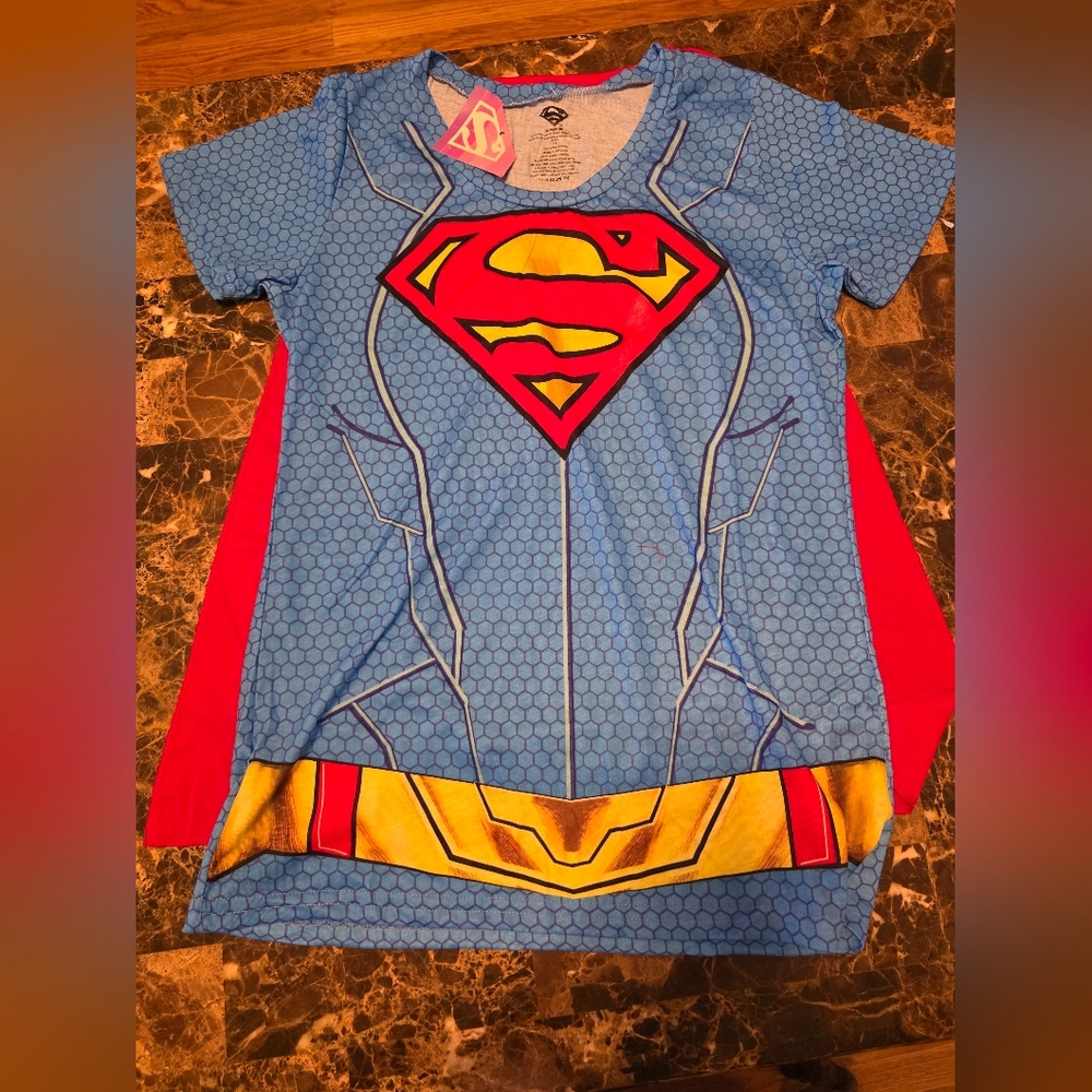 Superhero Kids Costume with Cape - Blue and Red